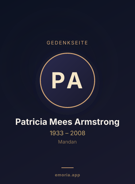 Gedenkportrait von Patricia Mees Armstrong