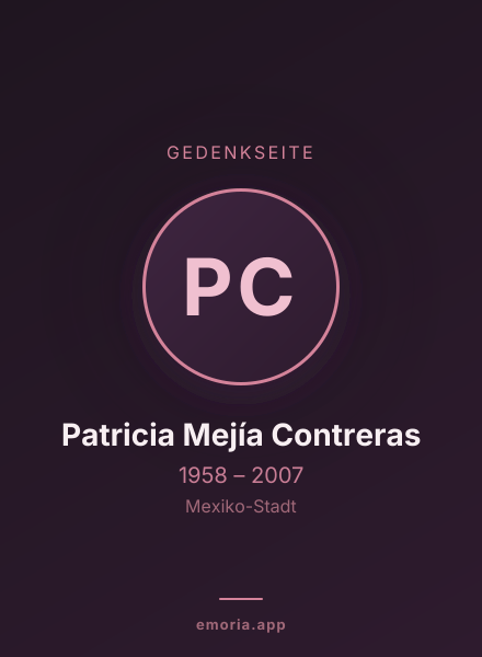 Gedenkportrait von Patricia Mejía Contreras
