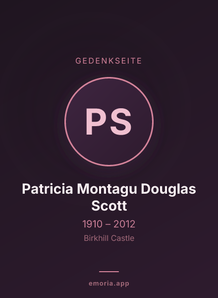 Gedenkportrait von Patricia Montagu Douglas Scott