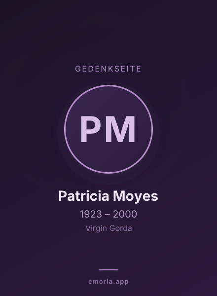 Gedenkportrait von Patricia Moyes