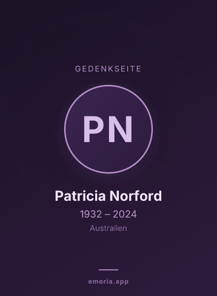 Gedenkportrait von Patricia Norford
