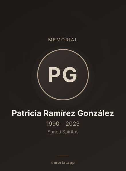 Memorial portrait of Patricia Ramírez González
