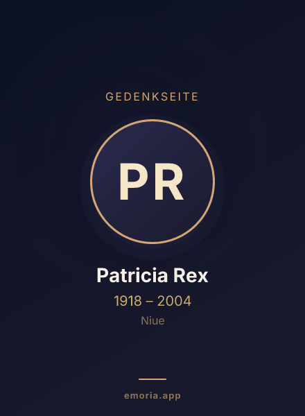 Gedenkportrait von Patricia Rex