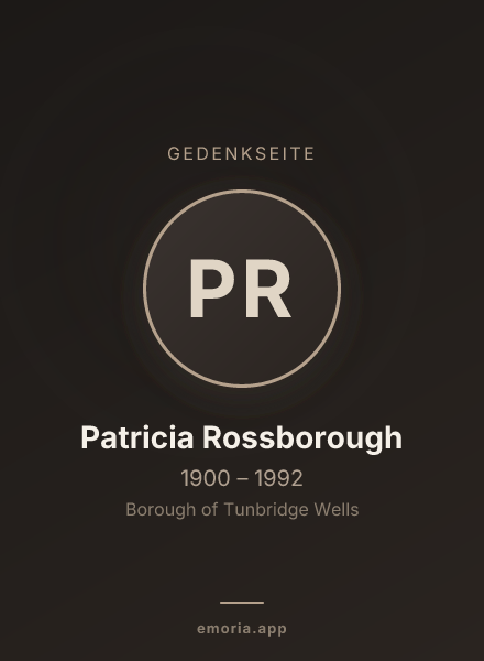 Gedenkportrait von Patricia Rossborough