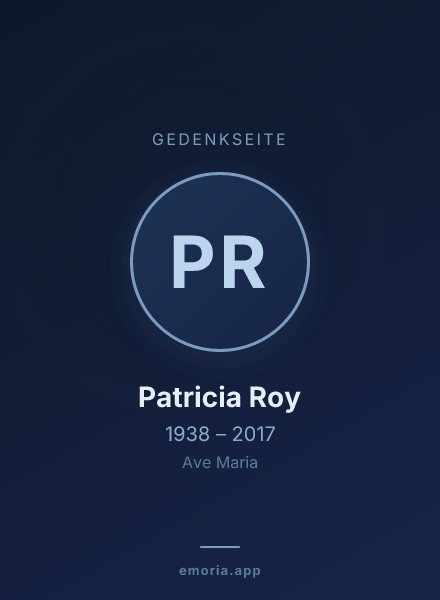Gedenkportrait von Patricia Roy