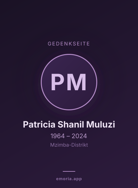 Gedenkportrait von Patricia Shanil Muluzi