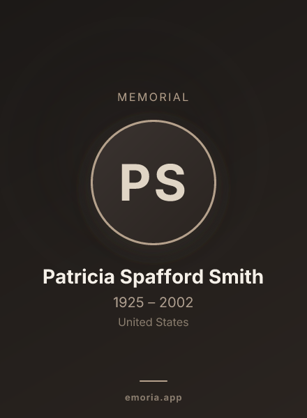 Memorial portrait of Patricia Spafford Smith