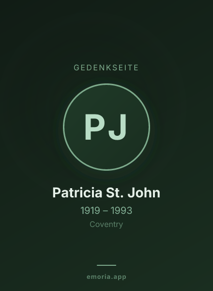 Gedenkportrait von Patricia St. John