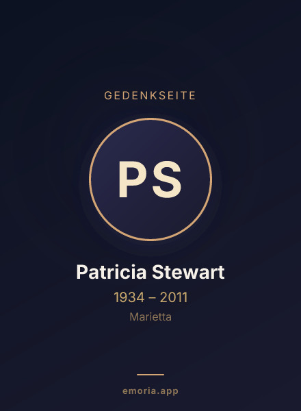 Gedenkportrait von Patricia Stewart