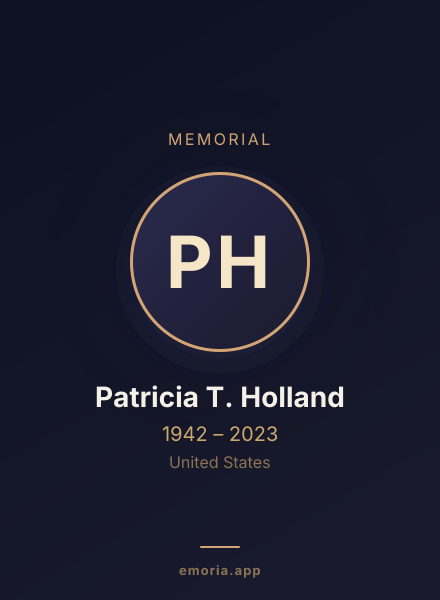 Memorial portrait of Patricia T. Holland