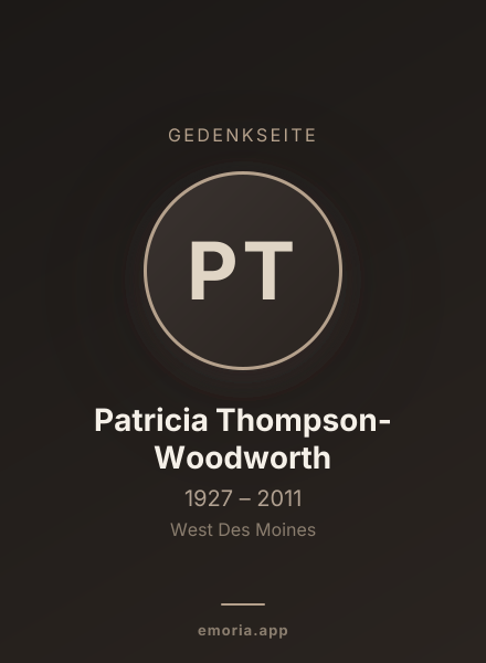 Gedenkportrait von Patricia Thompson-Woodworth