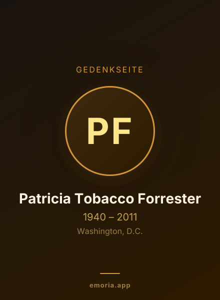Gedenkportrait von Patricia Tobacco Forrester