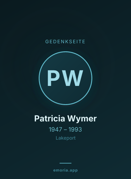 Gedenkportrait von Patricia Wymer