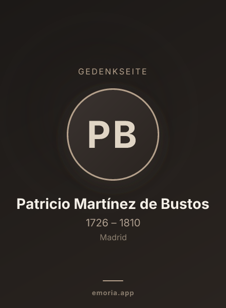 Gedenkportrait von Patricio Martínez de Bustos