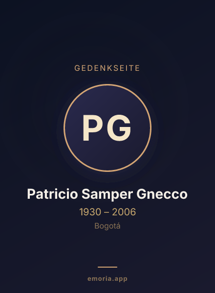 Gedenkportrait von Patricio Samper Gnecco