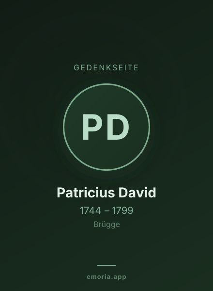 Gedenkportrait von Patricius David