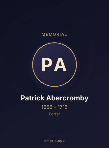 Memorial portrait of Patrick Abercromby
