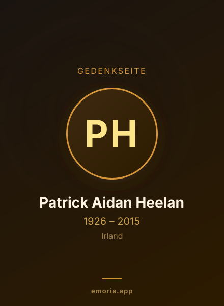 Gedenkportrait von Patrick Aidan Heelan