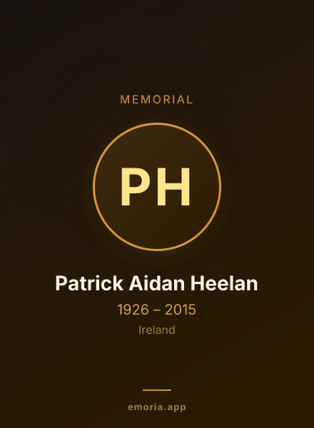 Memorial portrait of Patrick Aidan Heelan