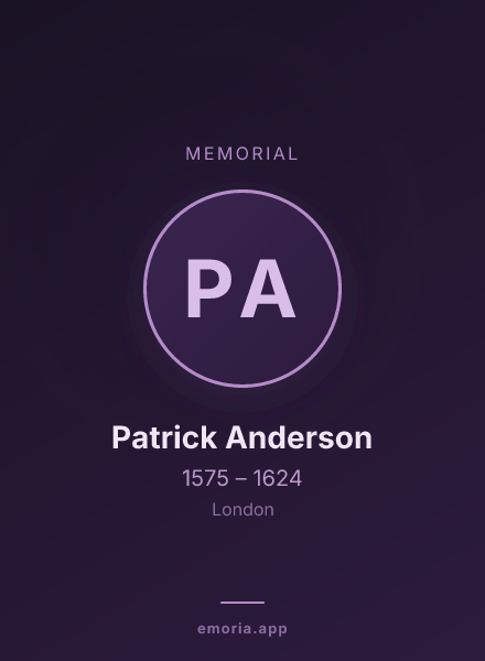 Memorial portrait of Patrick Anderson