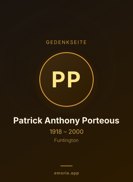 Gedenkportrait von Patrick Anthony Porteous