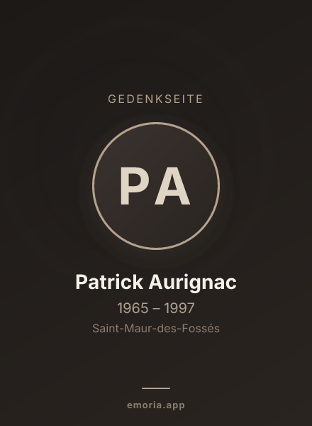 Gedenkportrait von Patrick Aurignac