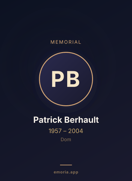 Memorial portrait of Patrick Berhault
