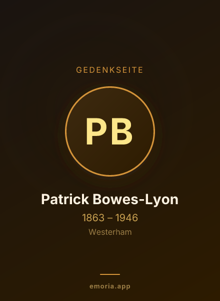 Gedenkportrait von Patrick Bowes-Lyon