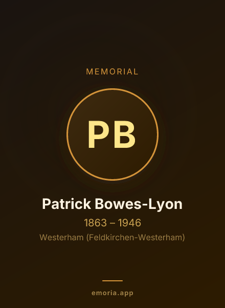 Memorial portrait of Patrick Bowes-Lyon