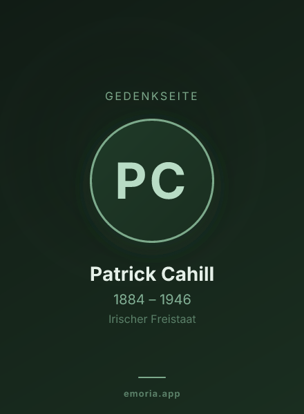 Gedenkportrait von Patrick Cahill