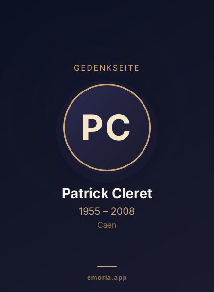 Gedenkportrait von Patrick Cleret