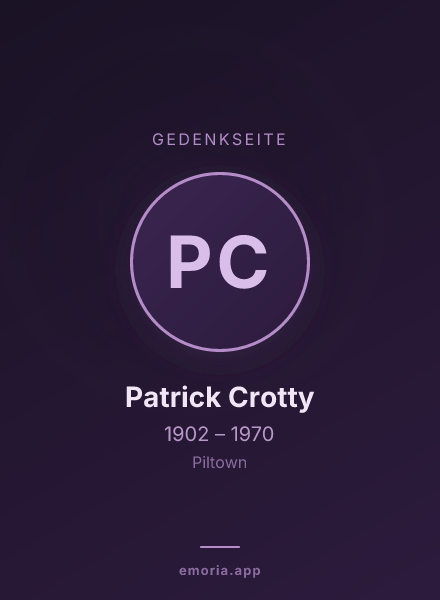 Gedenkportrait von Patrick Crotty