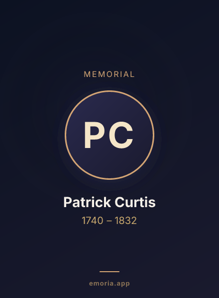 Memorial portrait of Patrick Curtis