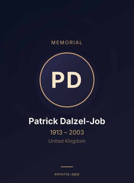 Memorial portrait of Patrick Dalzel-Job
