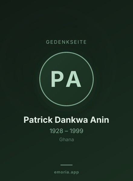 Gedenkportrait von Patrick Dankwa Anin