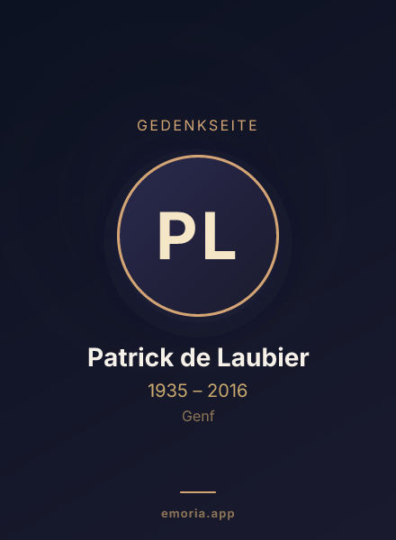 Gedenkportrait von Patrick de Laubier