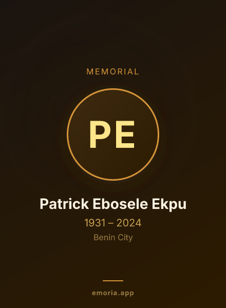 Memorial portrait of Patrick Ebosele Ekpu