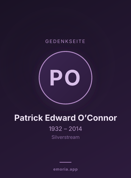 Gedenkportrait von Patrick Edward O’Connor