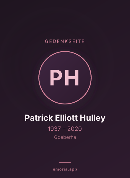 Gedenkportrait von Patrick Elliott Hulley