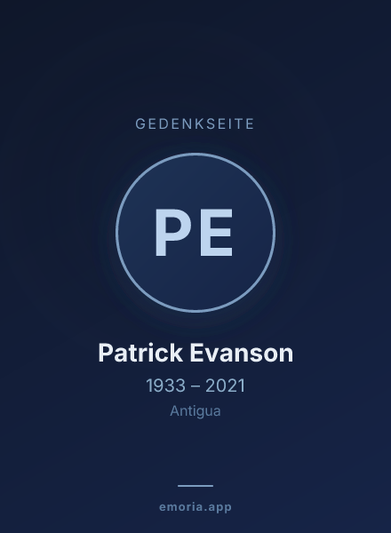 Gedenkportrait von Patrick Evanson