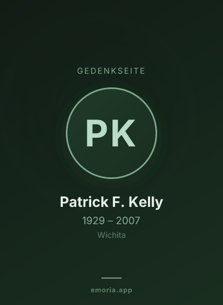 Gedenkportrait von Patrick F. Kelly