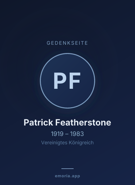 Gedenkportrait von Patrick Featherstone