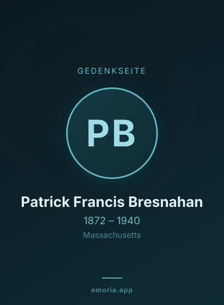 Gedenkportrait von Patrick Francis Bresnahan