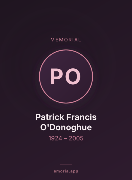 Memorial portrait of Patrick Francis O'Donoghue
