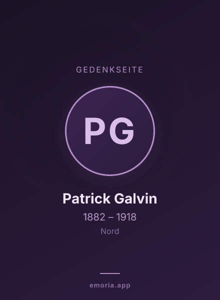Gedenkportrait von Patrick Galvin