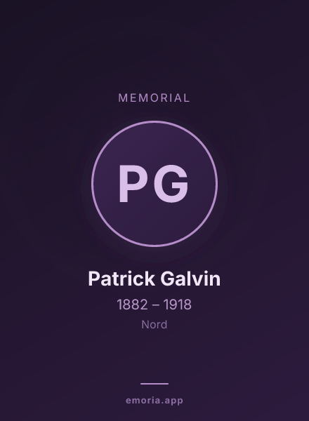 Memorial portrait of Patrick Galvin