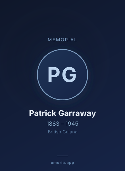 Memorial portrait of Patrick Garraway