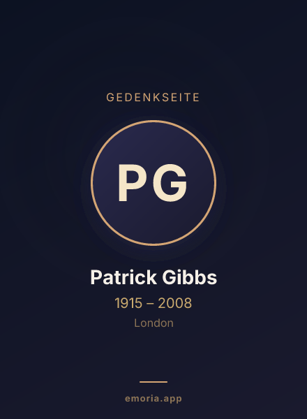 Gedenkportrait von Patrick Gibbs