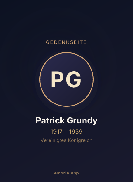 Gedenkportrait von Patrick Grundy