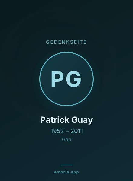 Gedenkportrait von Patrick Guay